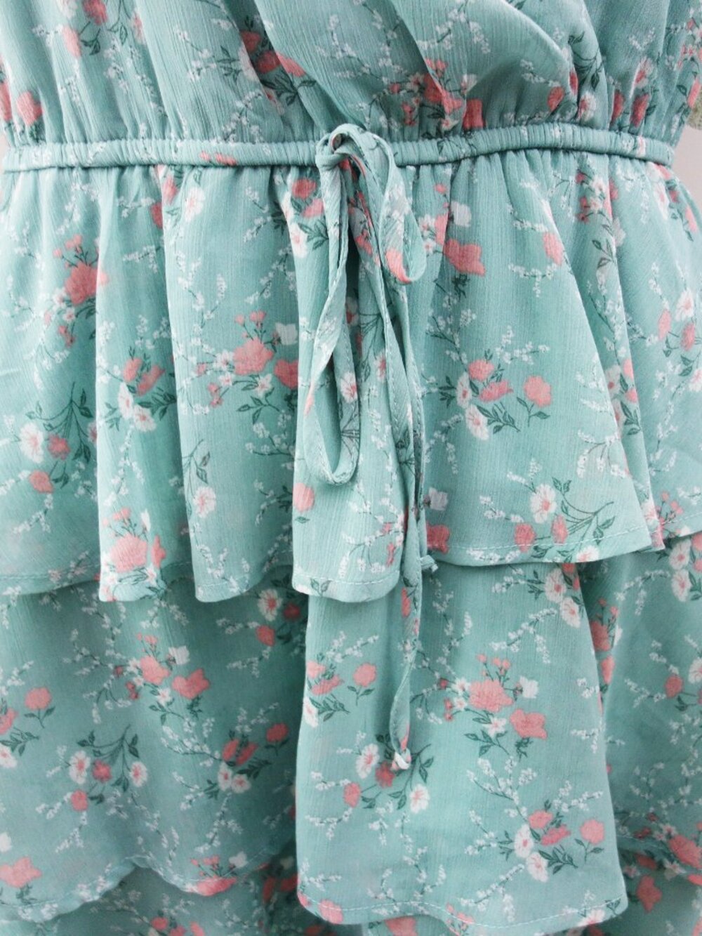 Altar’d State Floral Tiered Mini Dress Sage Floral (XL) NWT! - Picture 8 of 13